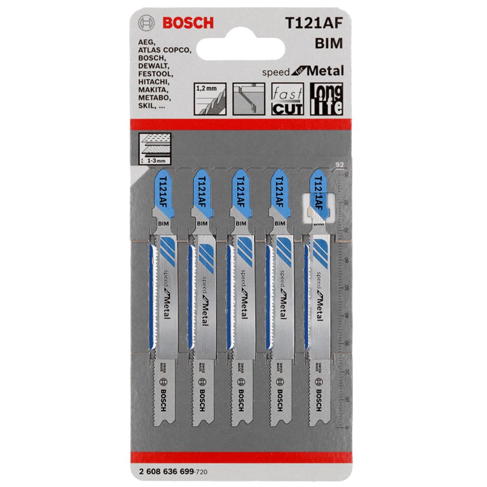 Bosch tikksaetera T 121 AF Speed for Metal 92 mm 5 tk