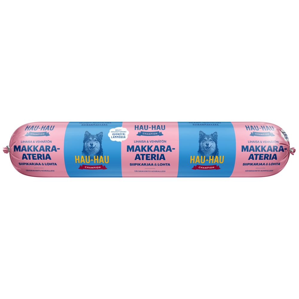 Hau-Hau Champion Makkara-ateria siipikarjaa ja lohta 500 g