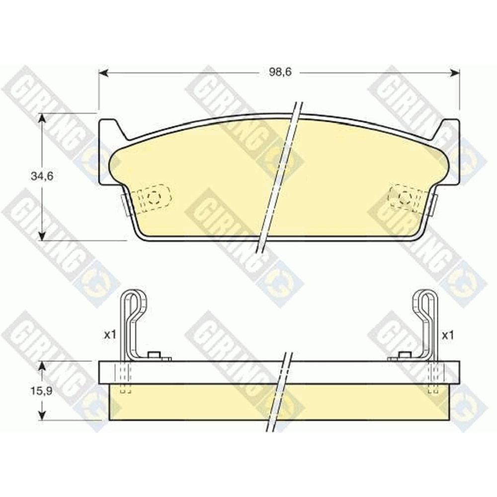 Piduriklotside komplekt 97-23022