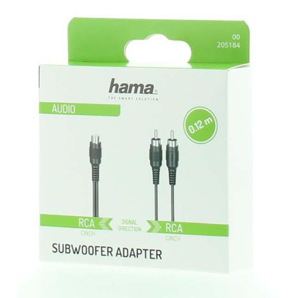 Hama Audioadapteri, RCA naaras - 2 x RCA uros, 0,12 m