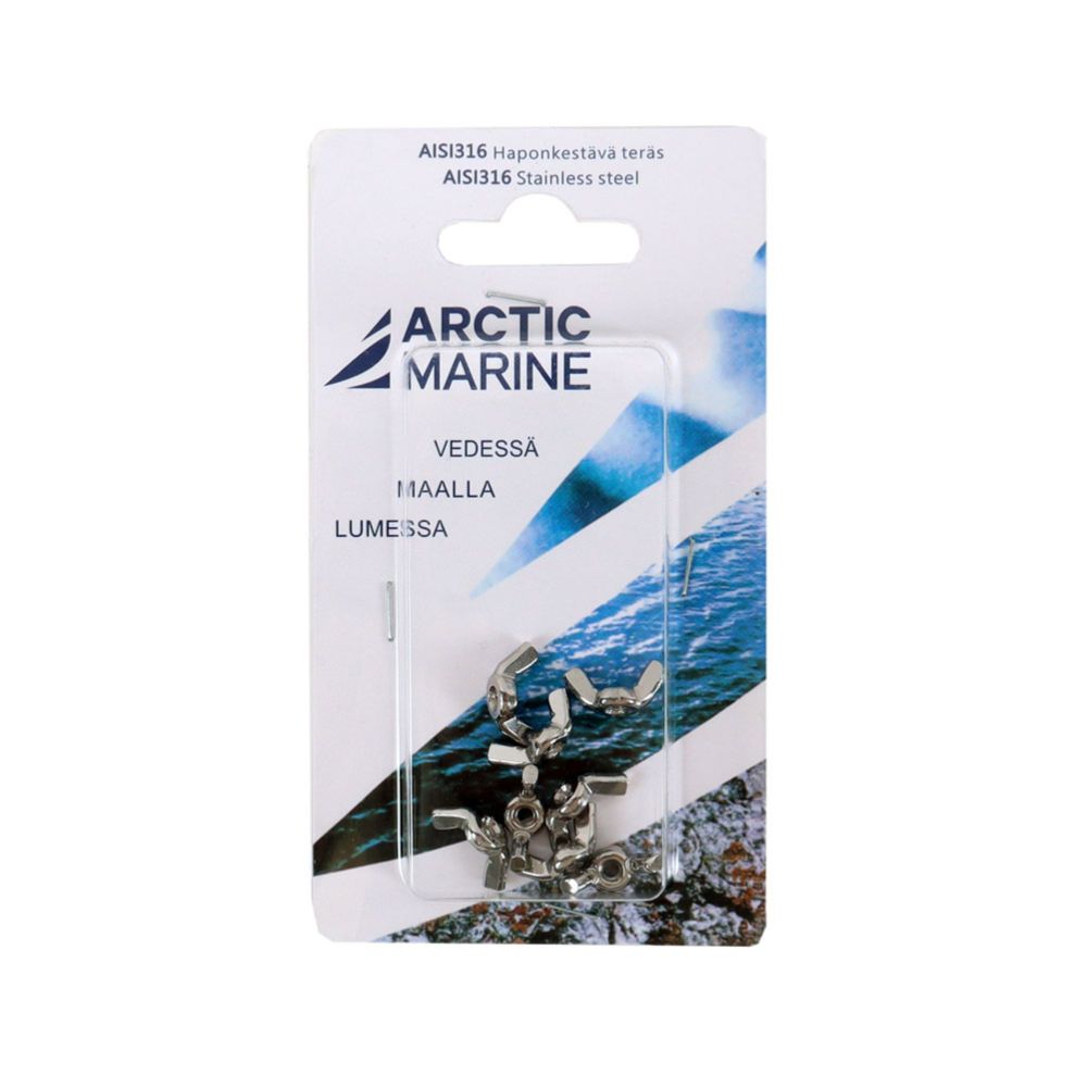 Arctic Marine Siipimutteri DIN315 M8x1,25 AISI 316, 4 kpl