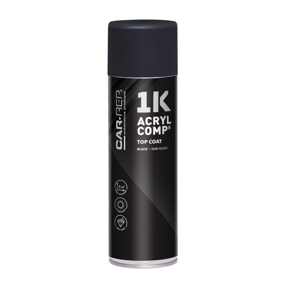 CAR-REP ACRYLcomp akrüülvärv must poolmatt 500 ml