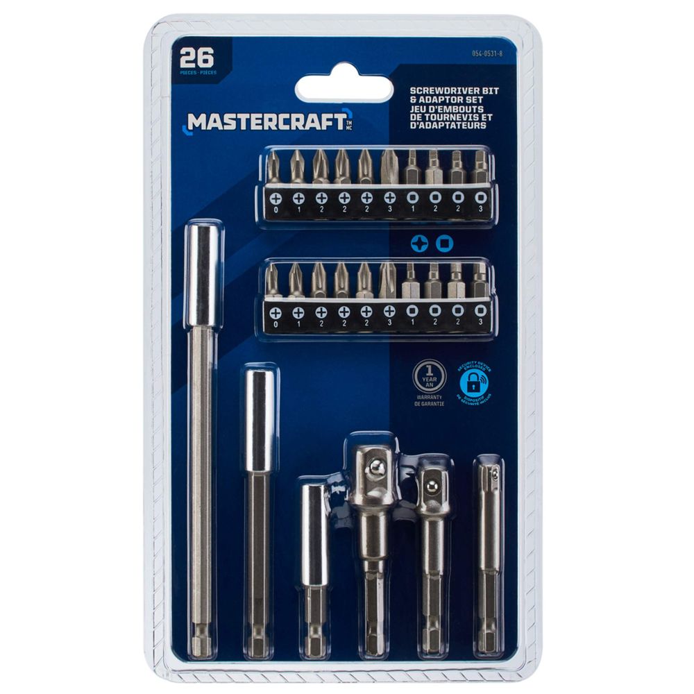 Mastercraft bit och adaptersats 26 delar