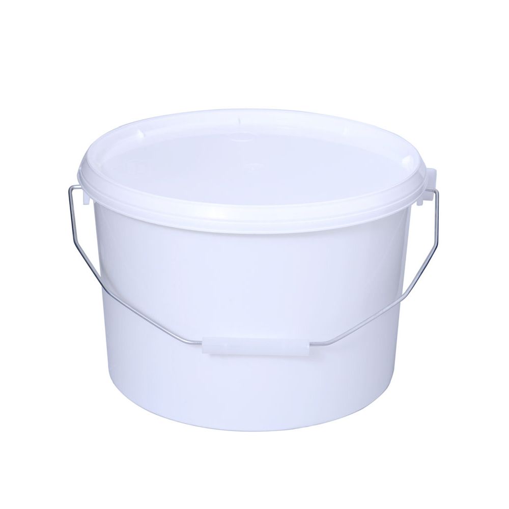 Plasto kaanega ämber, valge, 10 l