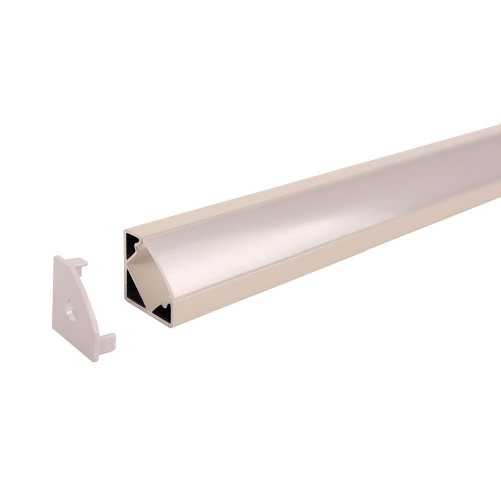 Led Energie LED-valgusriba paigaldusprofiil, nurk, valge, 1 m