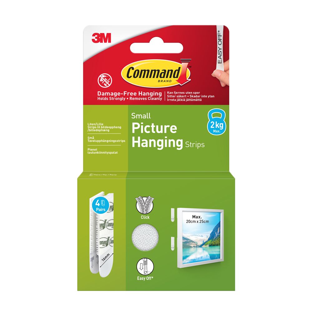 3M Command 17202 taulunkiinnityspalat 16 x 54 mm 4 kpl