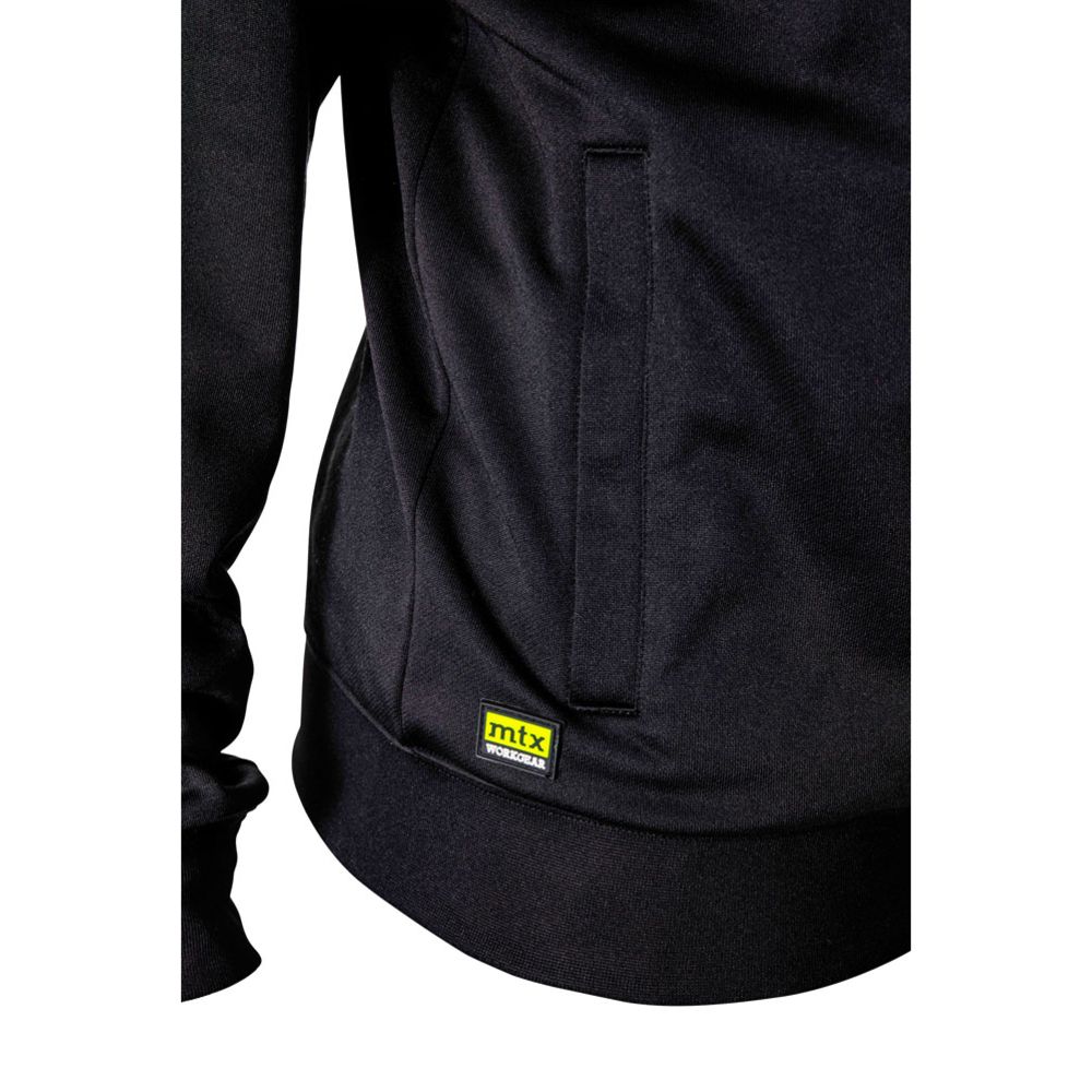 MTX Workgear huvtröja med dragkedja svart