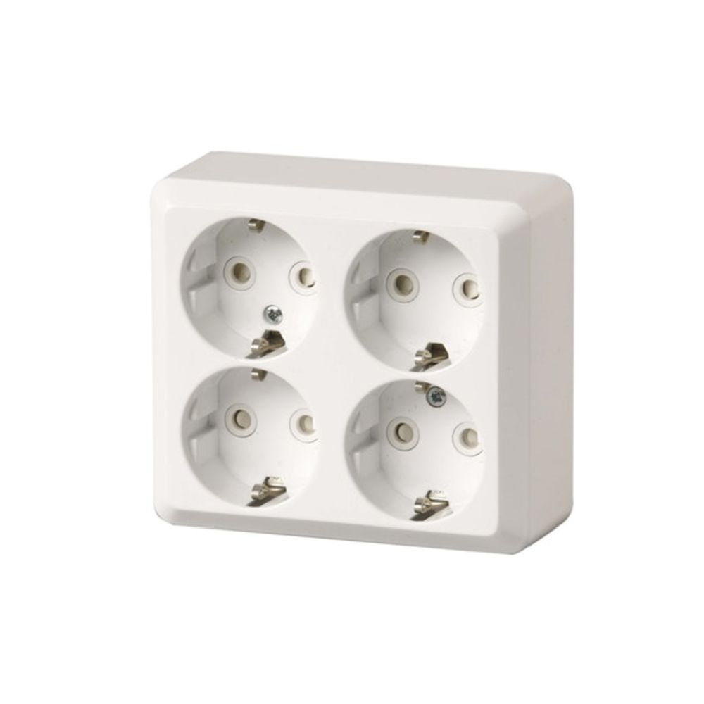 ABB Jussi 4-osaline pistikupesa, IP21, valge