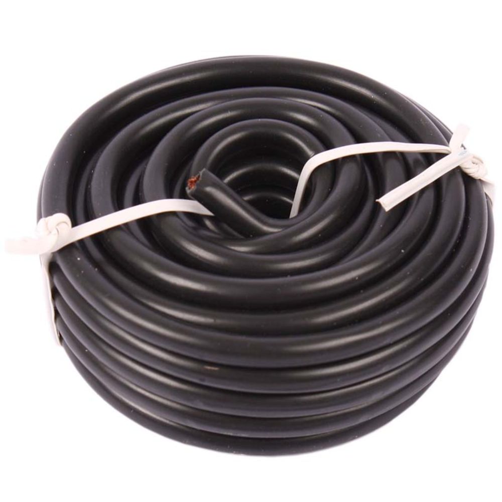 Juhe, 6,0 mm², must, 5 m