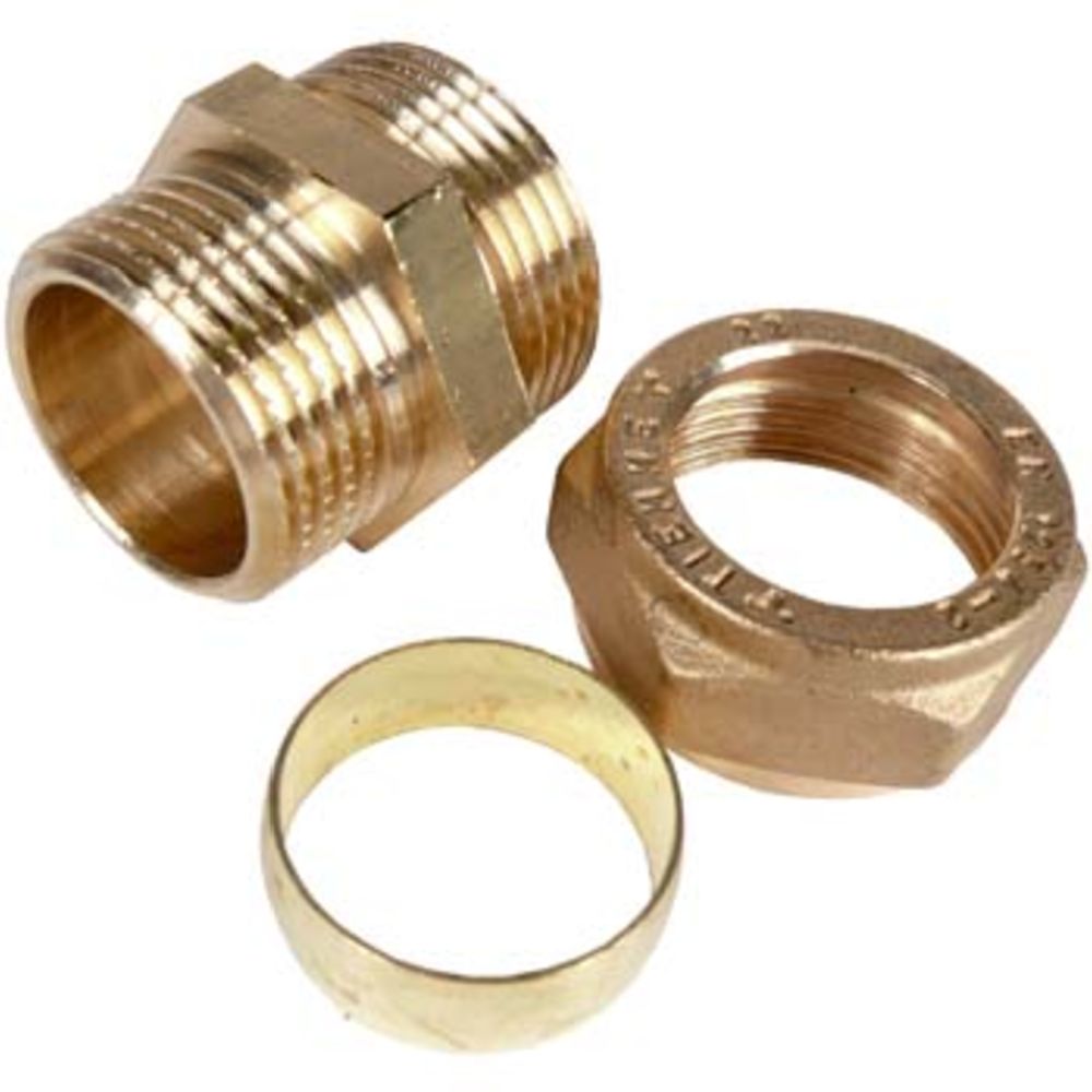 Klämringskoppling 3/4" utvändig gänga x 22 mm