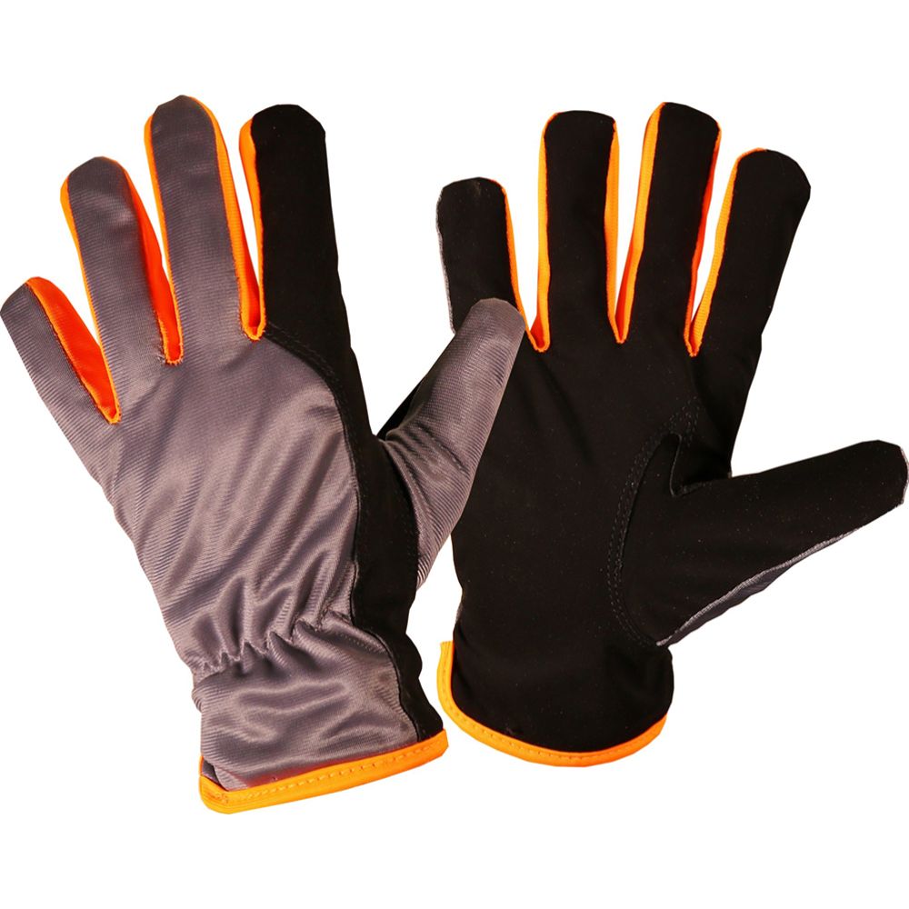 Asentajankäsineet synteettinen vuorella harmaa/oranssi koko 11