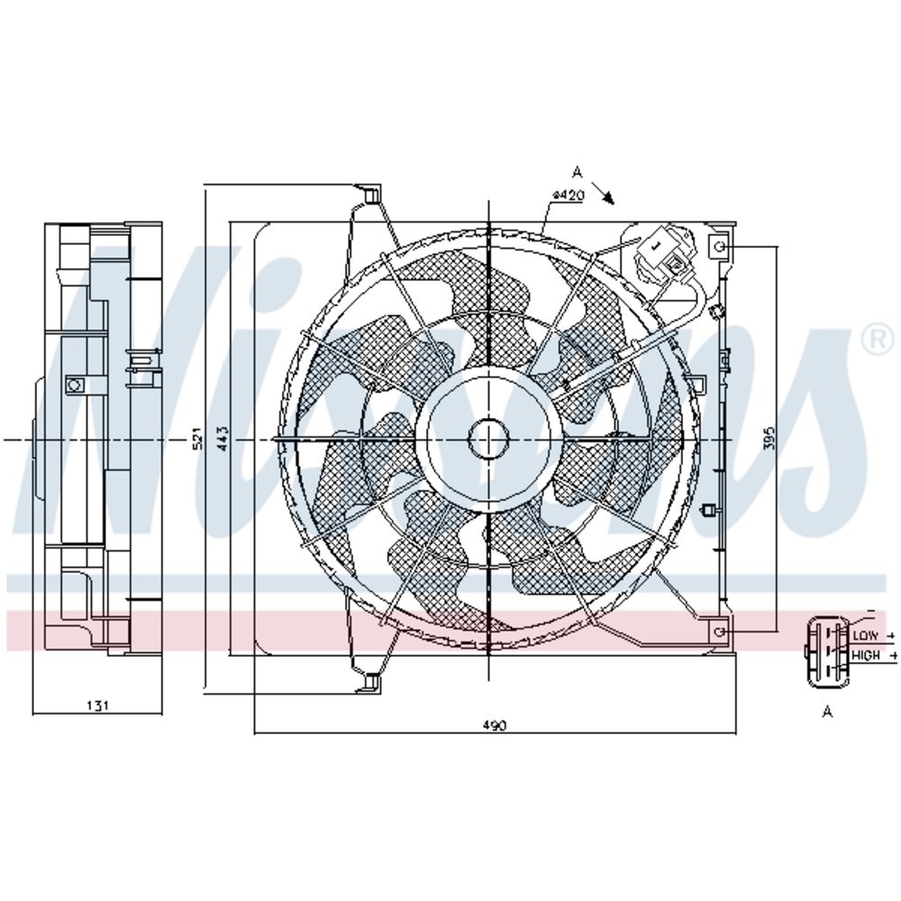 Mootorijahutuse ventilaator 13-00292