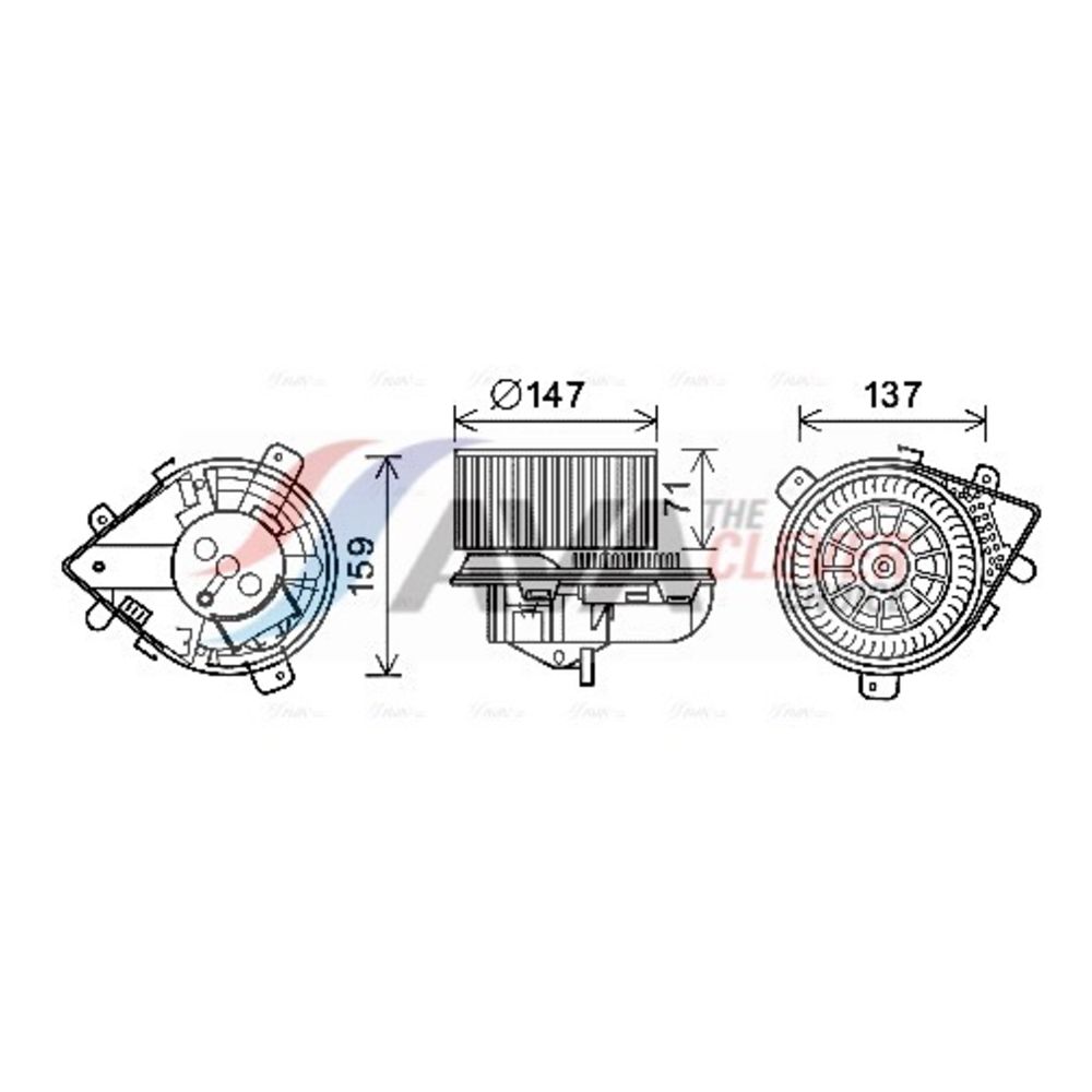 Elektrisk motor, kupéfläkt 13-1142
