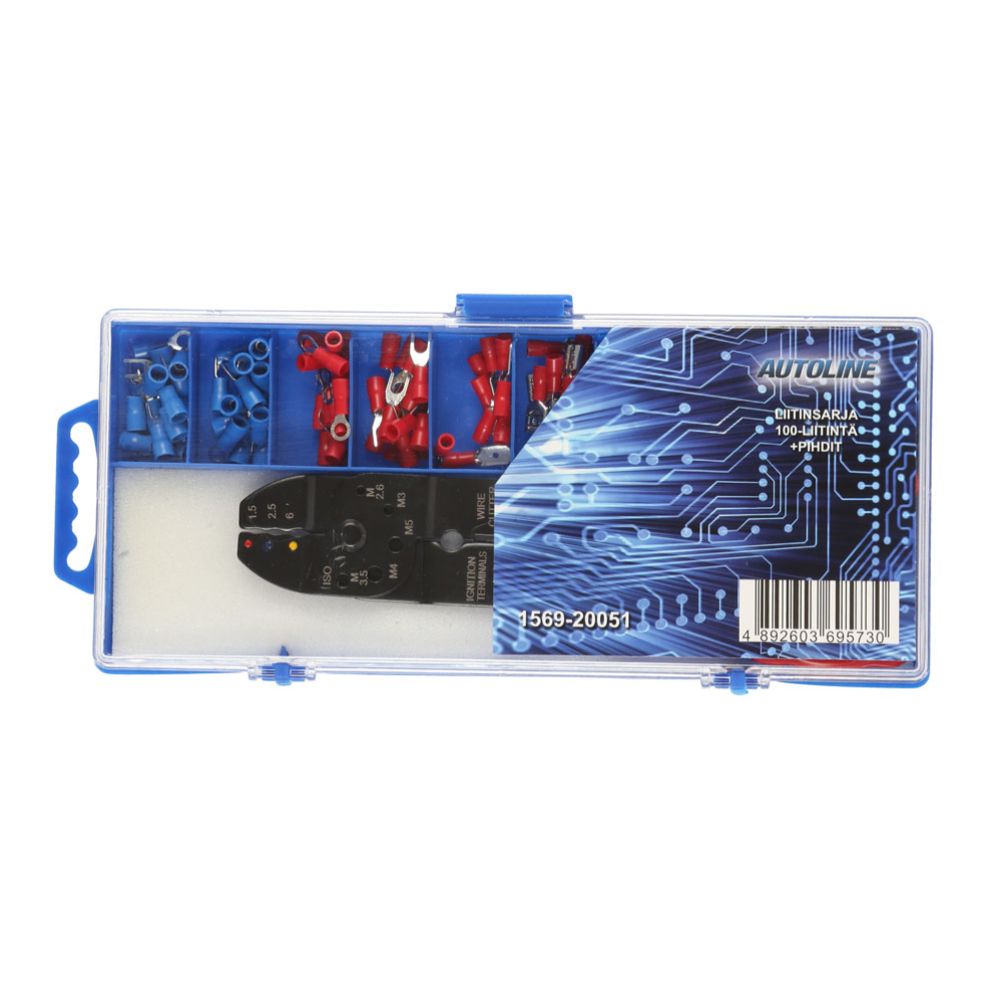 Elektritarvikute komplekt 100 osa + tangid