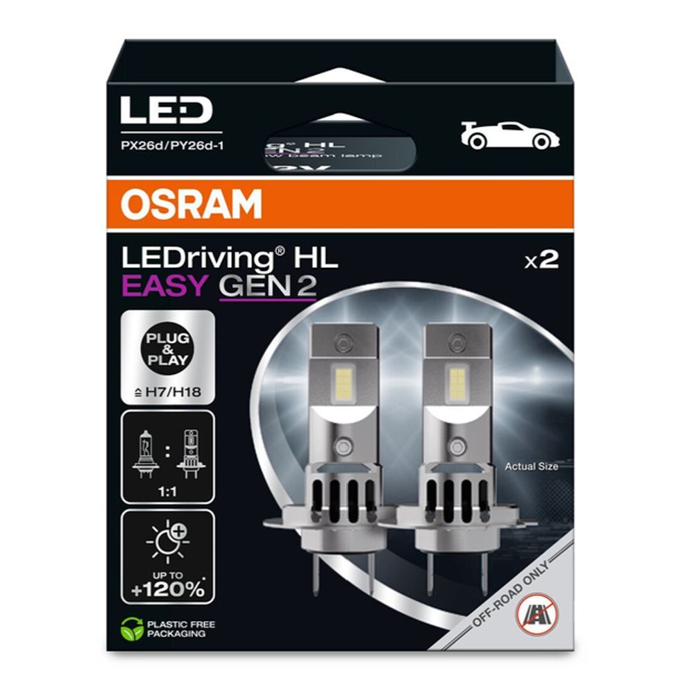 Osram LEDriving HL EASY Gen2 H7/H18 12V pirnipaar