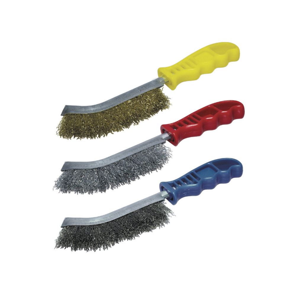 Wolfcraft® ståltrådsborstsats, 3 delar