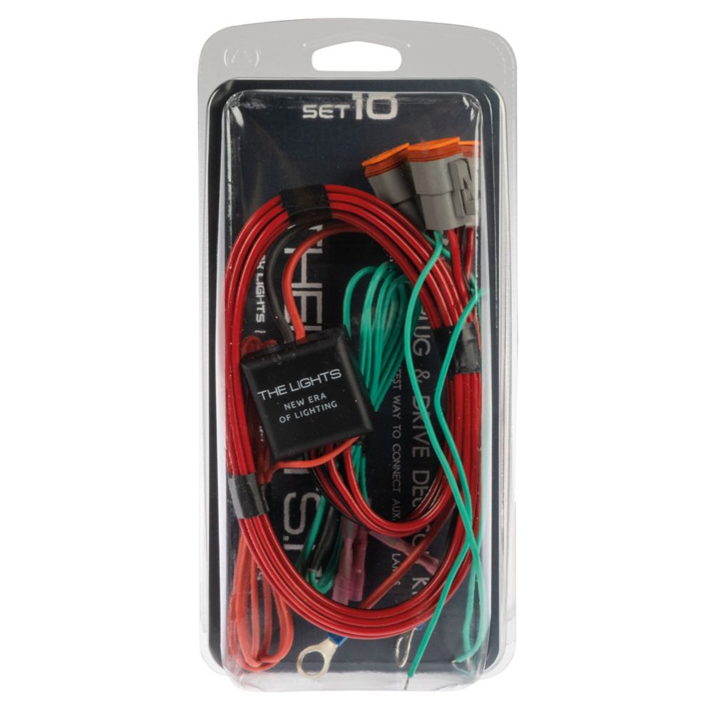 Plug&Drive lisävalojen kytkentäsarja 3 x DT 3-napainen liitin SET10 12/24V