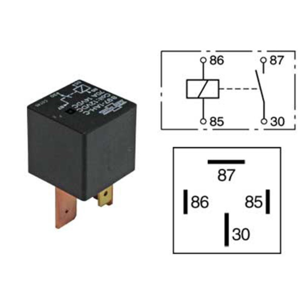 Universal effektrelä 12 V/70 A