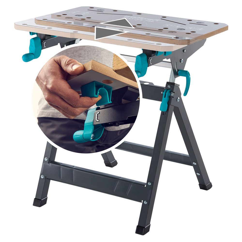 Wolfcraft® Master 750 Ergo säädettävä työpöytä