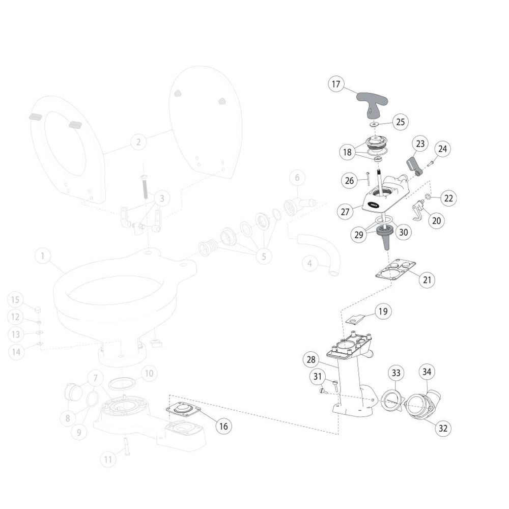 Jabsco Twist N' Lock manuaalinen pumppupaketti