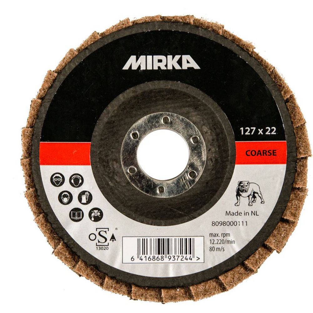Mirka lamellketas jämeda karedusega 125 mm