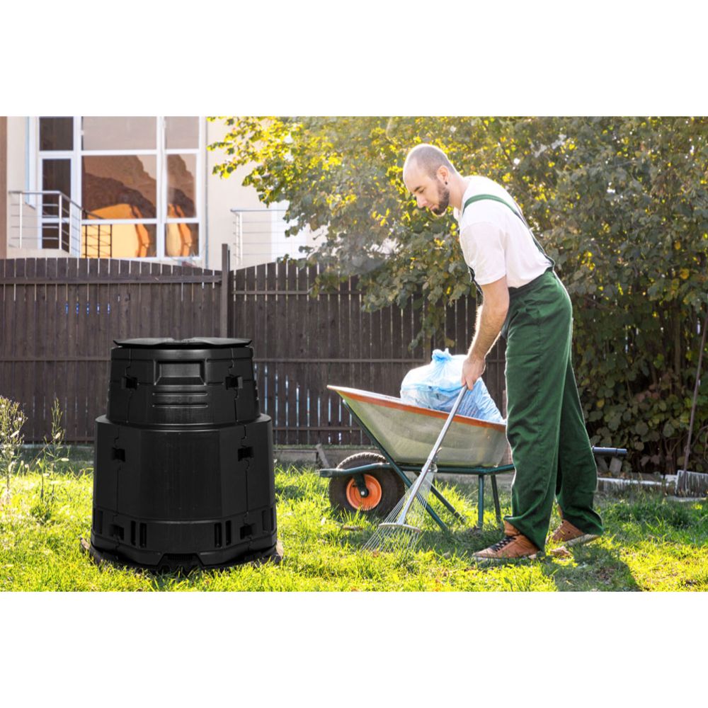 Greenline Master lämpökompostori 375 l musta