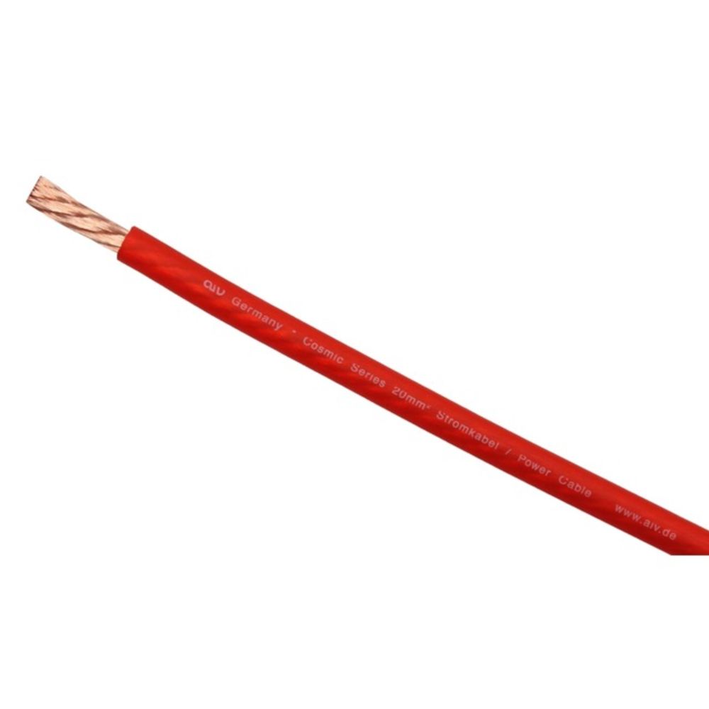 Four Connect Stage 2 OFC-strömkabel 20 mm² satinröd 1 m