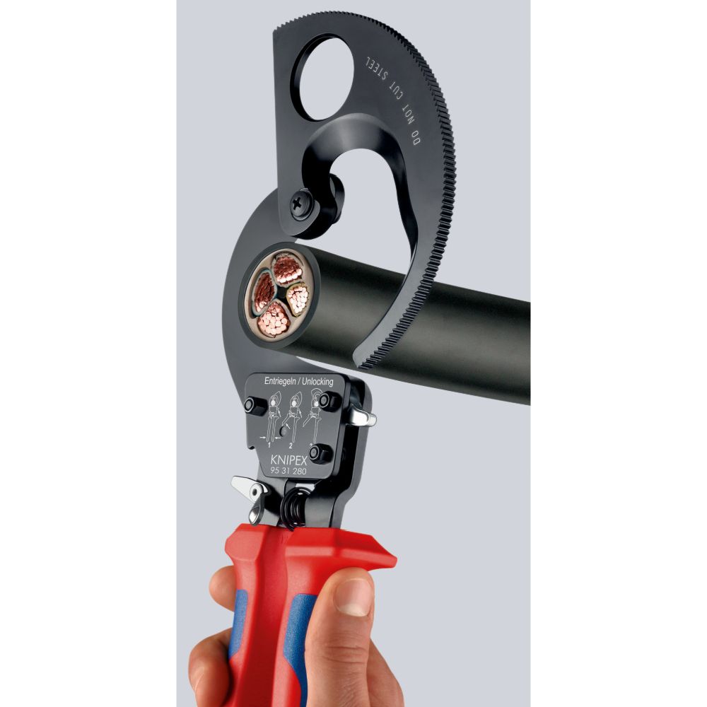 Knipex® 95 31 250 kabelsax med spärr 250 mm max 32 mm Cu+Al