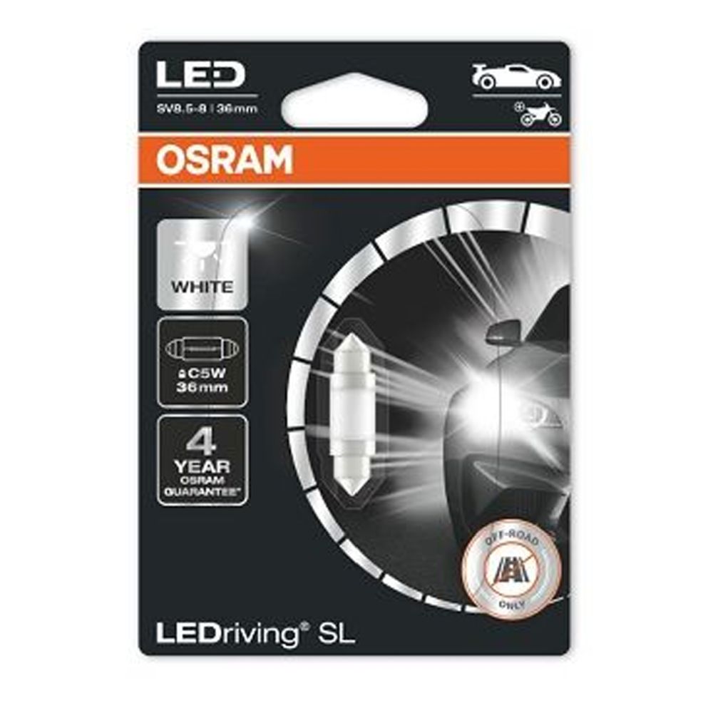 Osram sukkula 36mm LED-polttimo, valkoinen