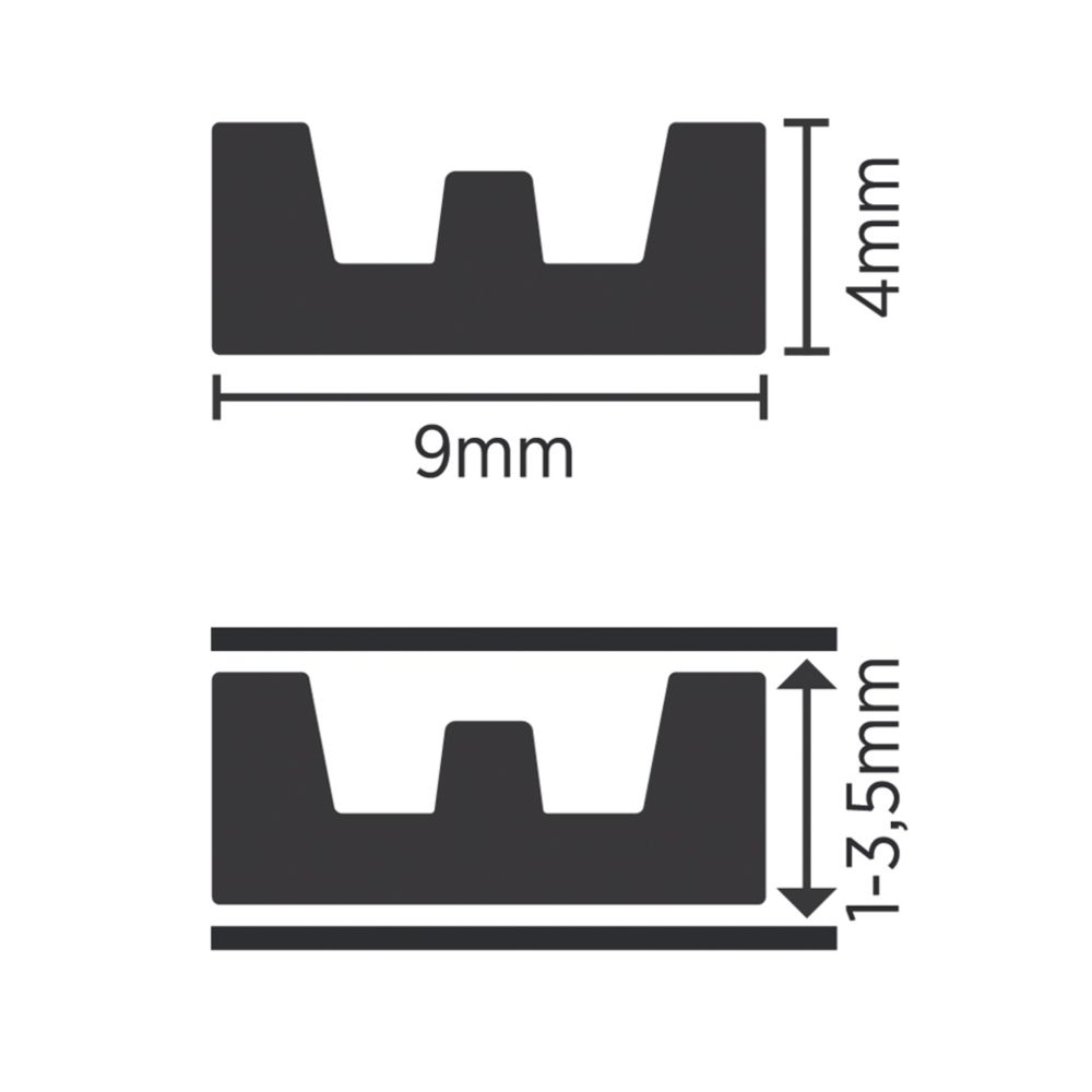 MagPro aknatihend E-profiil 6 m Valge