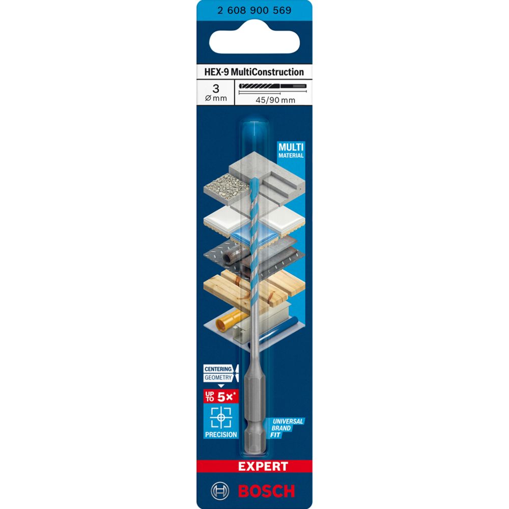 Bosch EXPERT HEX-9 MultiConstruction poranterä 6 x 60 x 100 mm
