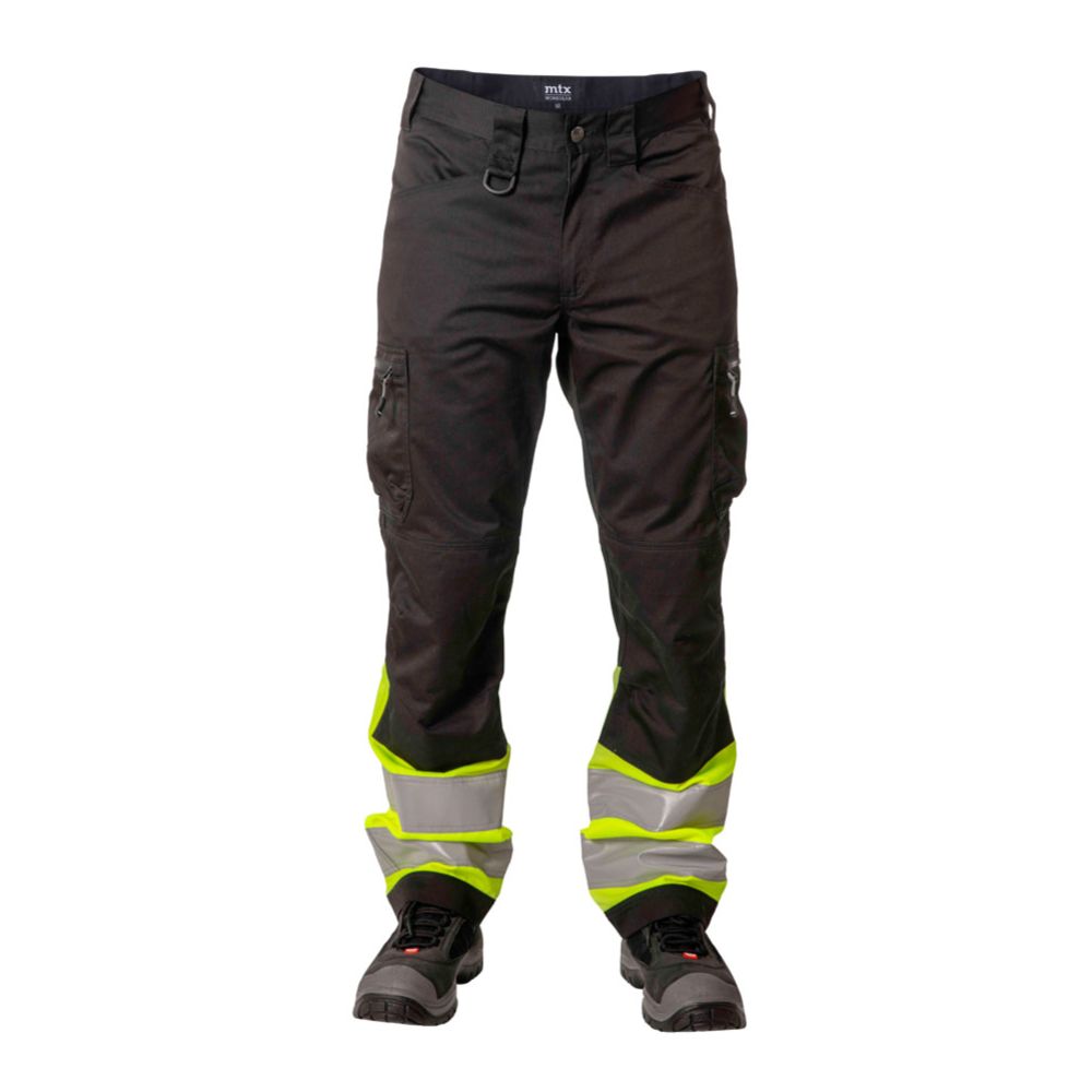 MTX Workgear reietaskutega hi-vis tööpüksid, kollane/must