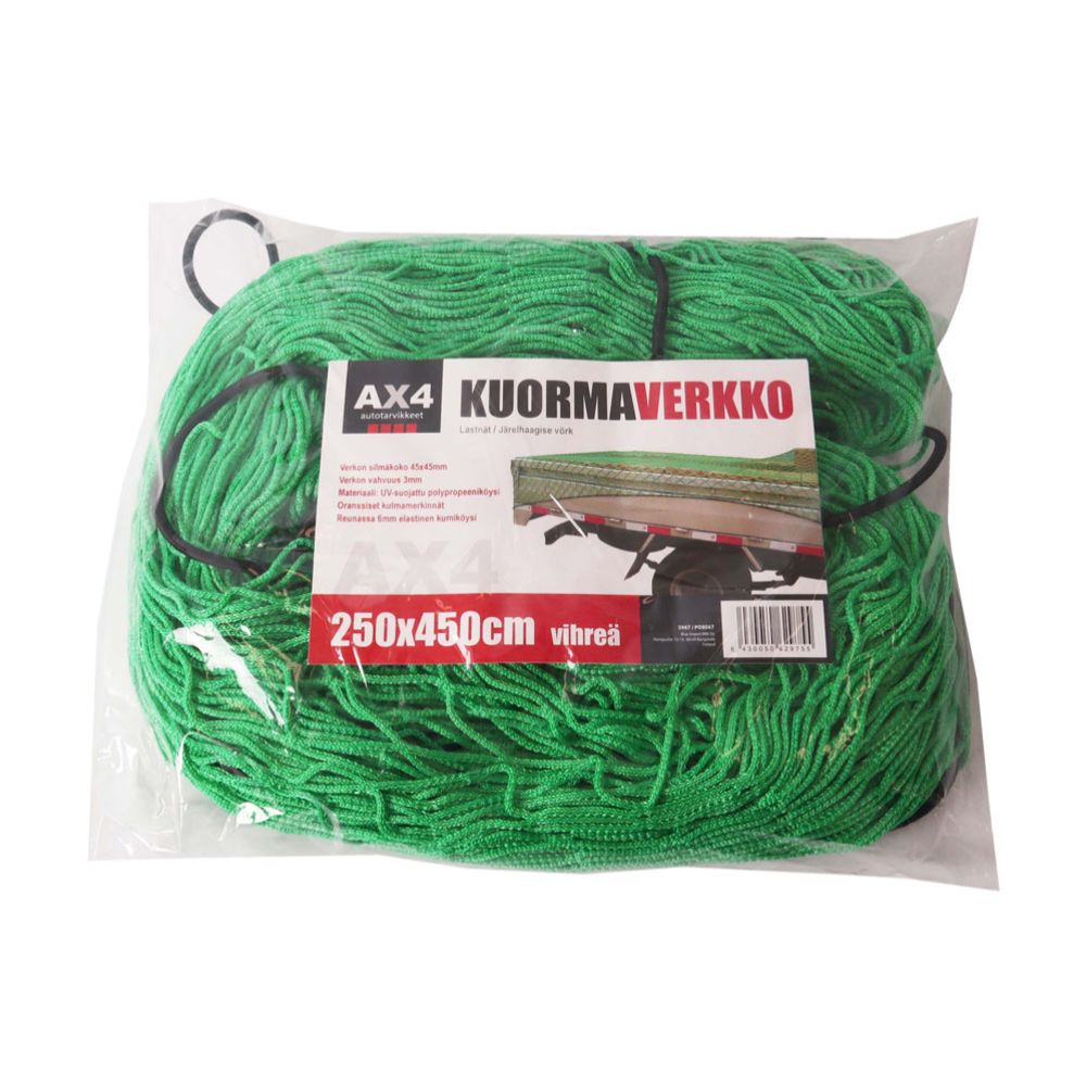 AX4 Kuormaverkko 250x450 cm vihreä
