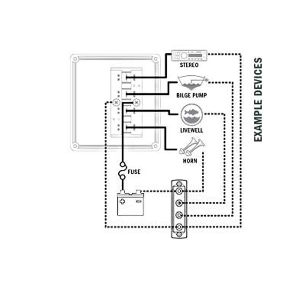 Blue Sea Systems 4-positions brytarpanel