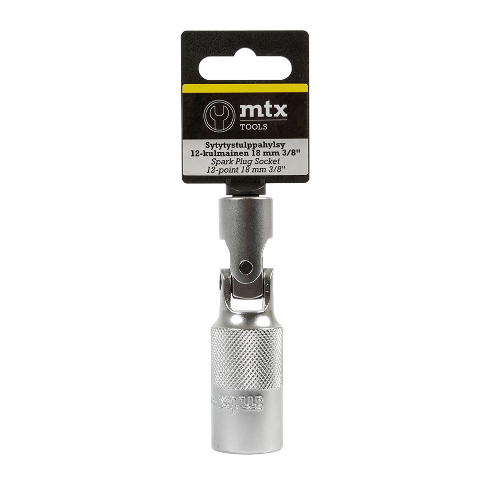 MTX Tools ledad tändstiftshylsa 18 mm 3/8"