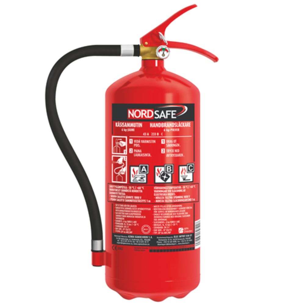 Nordsafe jauhesammutin 6 kg 55A 233 B/C