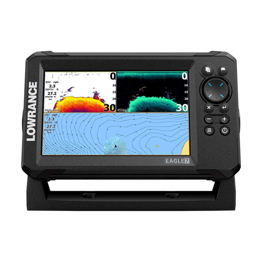 Lowrance Eagle 7" yhdistelmälaite, Splitshot HD kaikuanturilla
