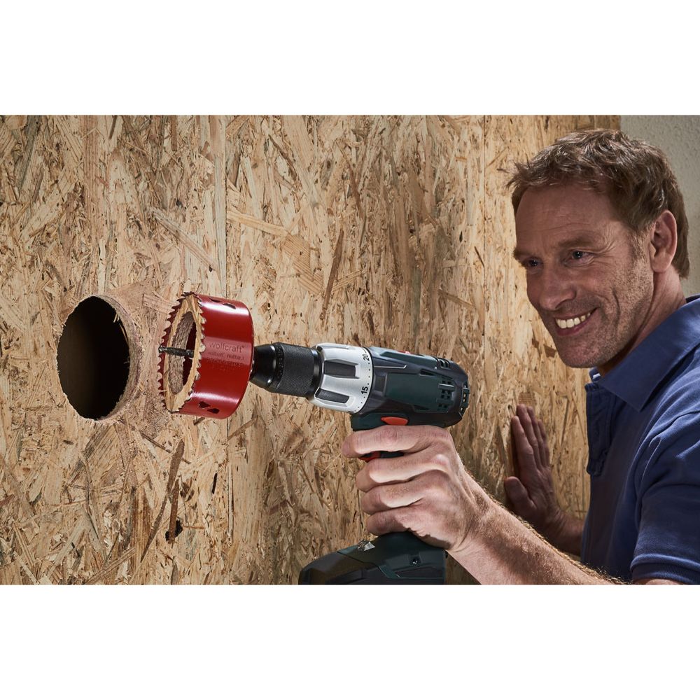 Wolfcraft® centreringsverktyg för hålsåg (initialhål 35–70 mm)