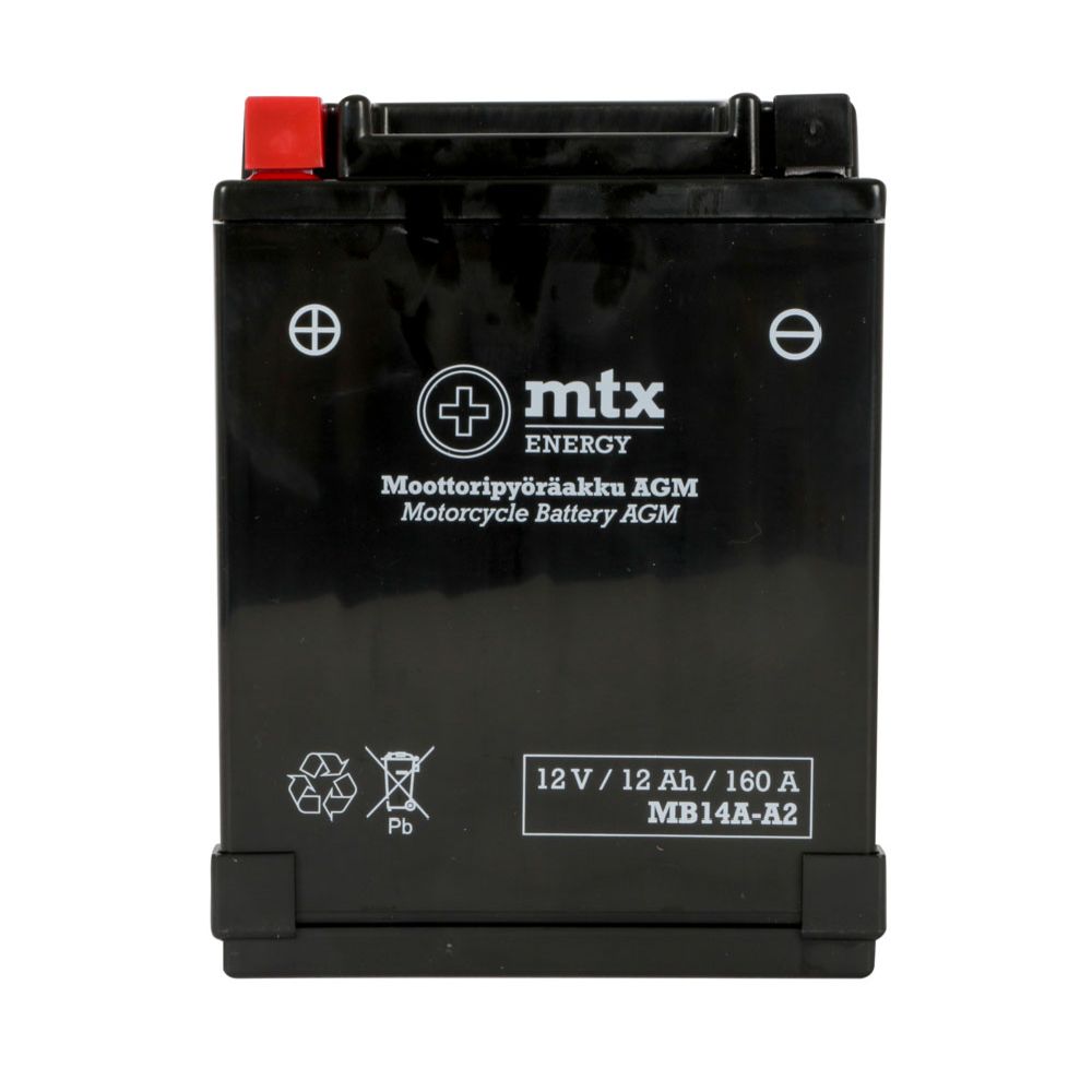 MTX Energy AGM-aku 12 V 12 Ah "MB14A-A2" (P134 x L90 x K176 mm)