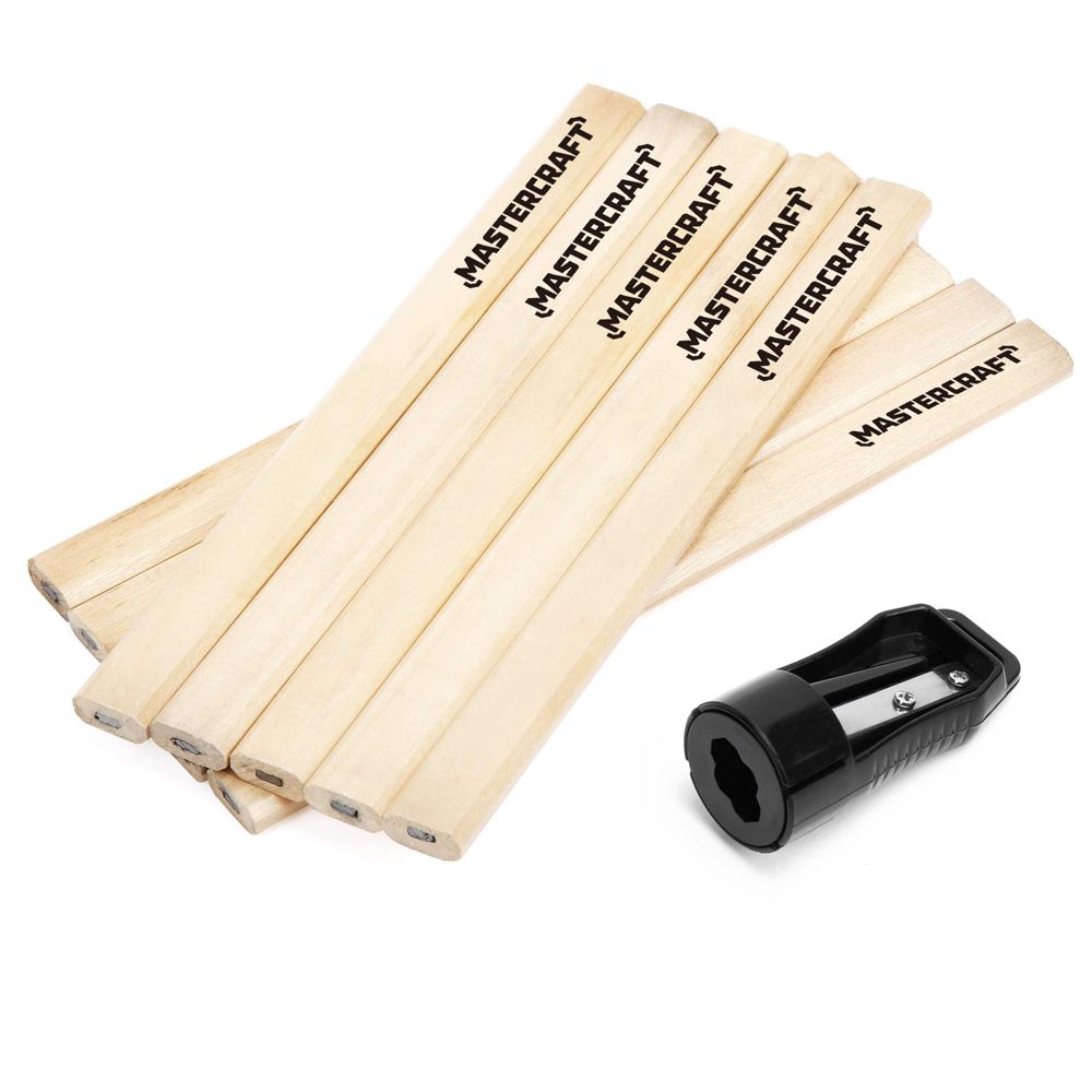 Mastercraft snickarpennor och pennvässare, 10 st