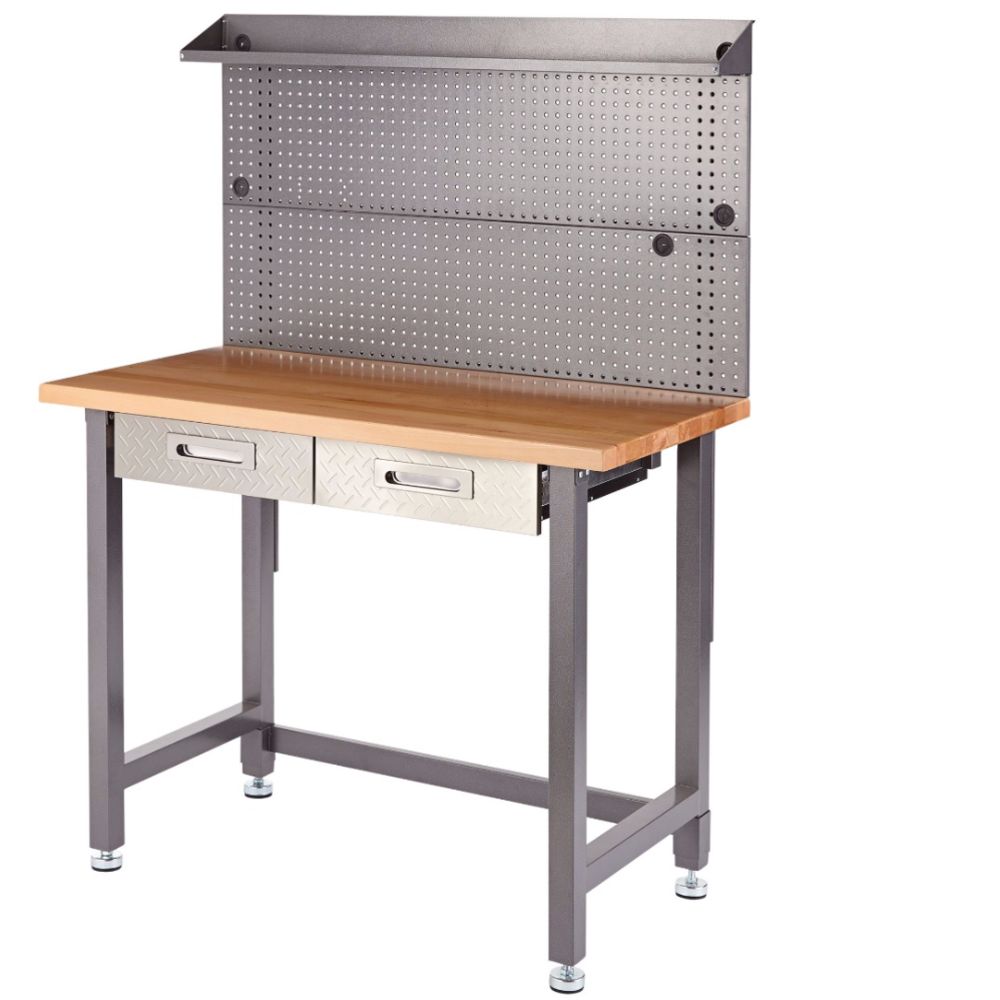 Mastercraft verkstadsbänk med två draglådor 122 x 62 cm