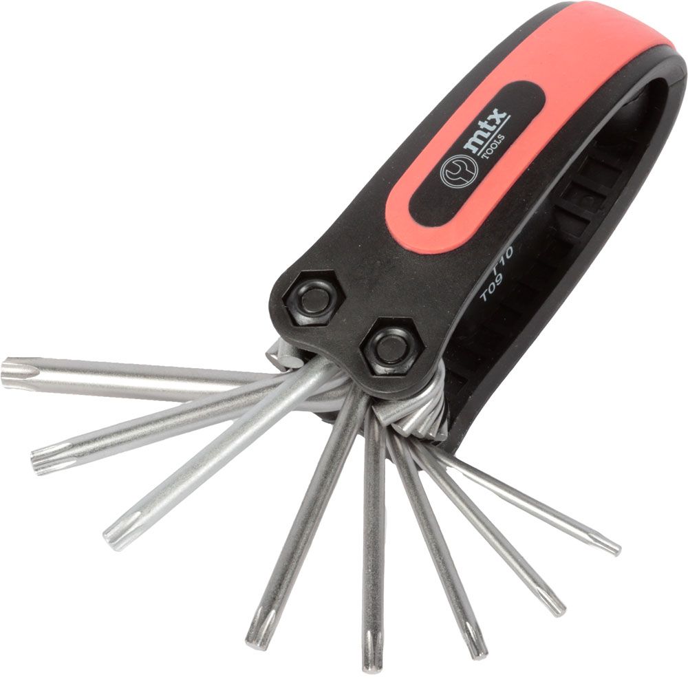 MTX Tools Basic Torx-võtmete hoidik T9-T40, 8 osa