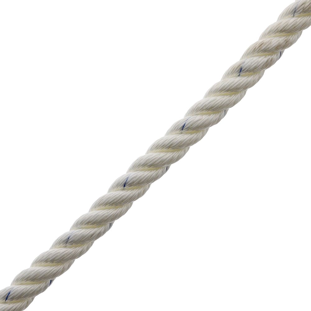 Liros uppoava 3-lyöty ankkuri- tai kiinnitysköysi 12 mm valkoinen 1 m