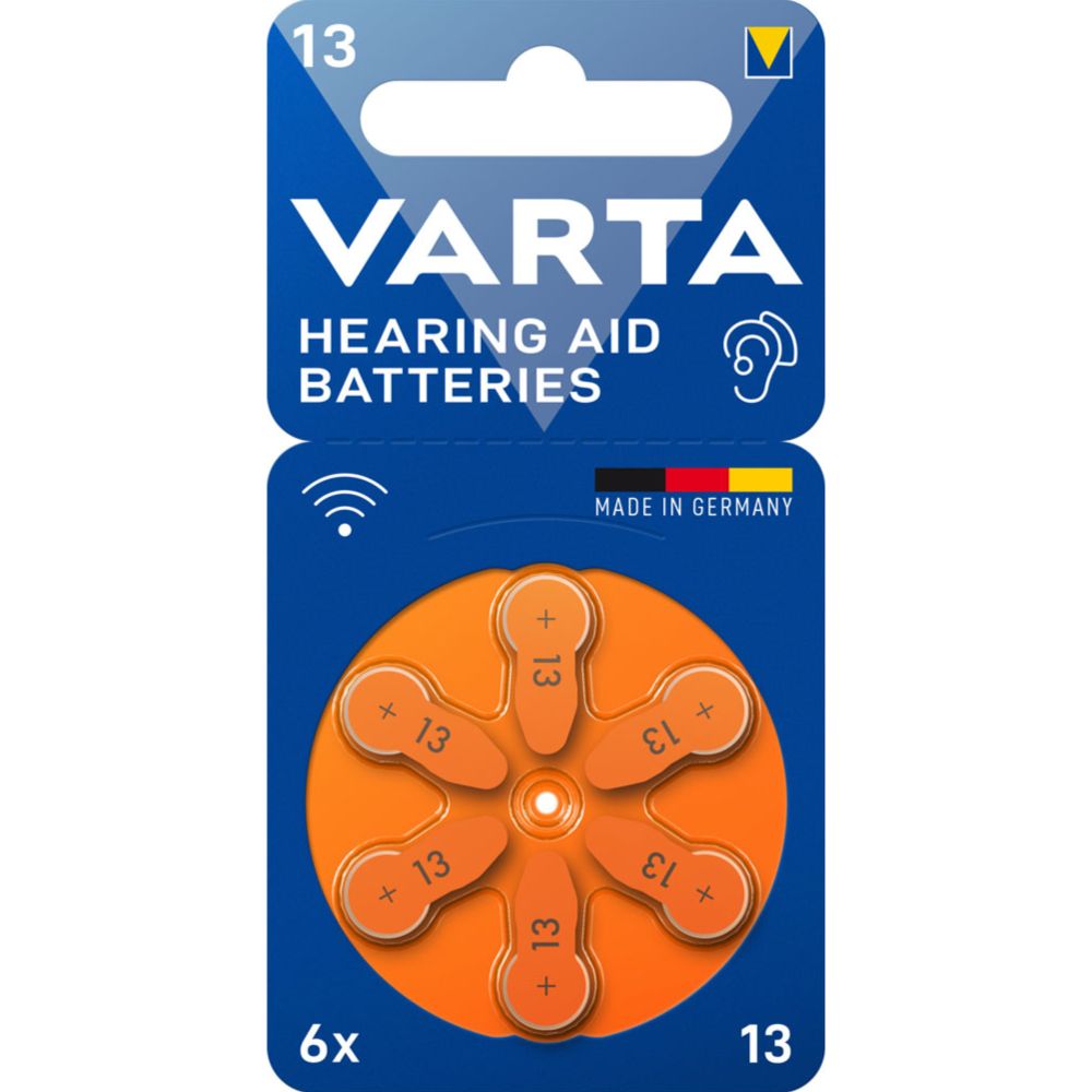 Varta hörapparatsbatterier 13 (PR48) 6 st.