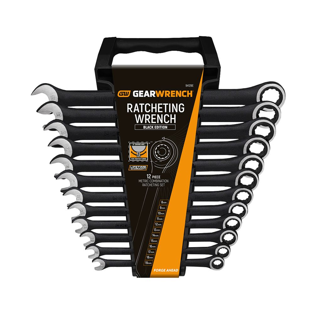 GearWrench 9412BE 12-osaline narre-lehtsilmusvõtmete komplekt, 8—19 mm