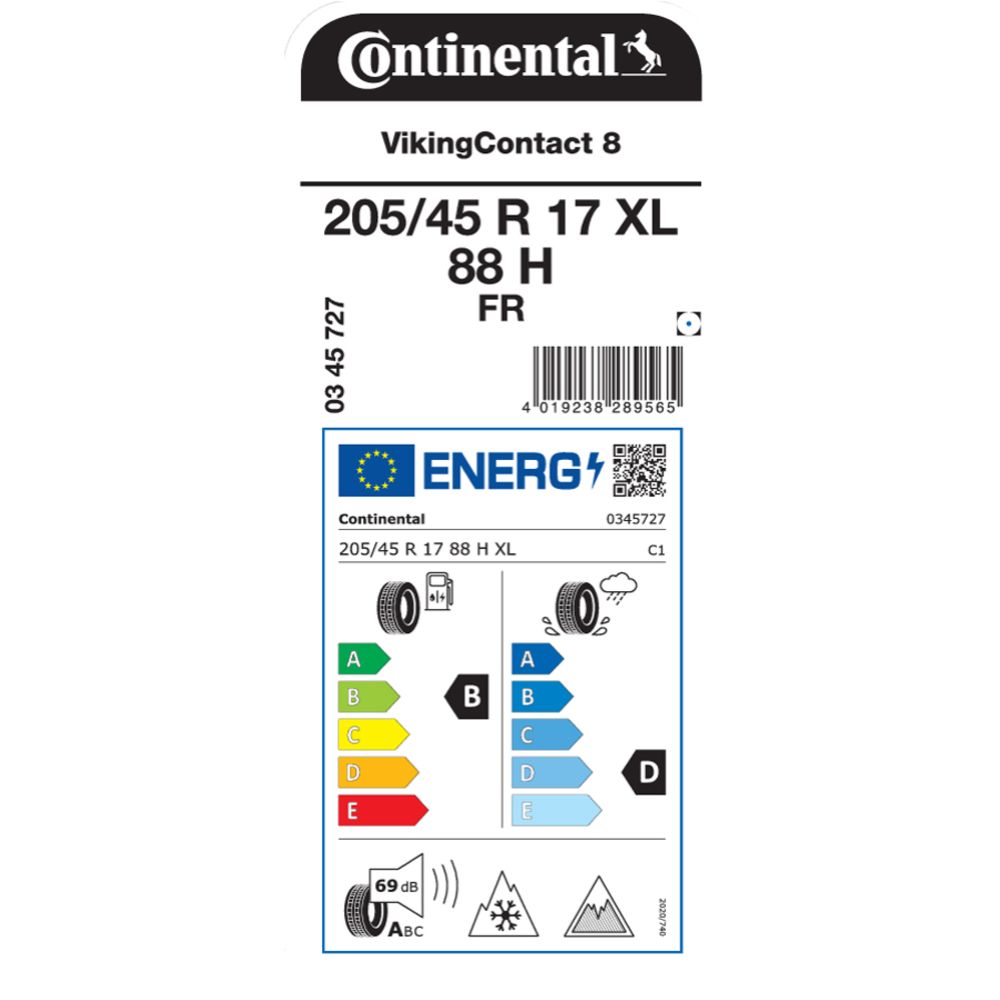 Continental VikingContact 8 205/45 R17 88H XL kitkarengas