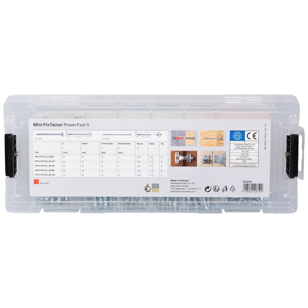 Fischer MiniFIXTainer PowerFast II kruvide komplekt