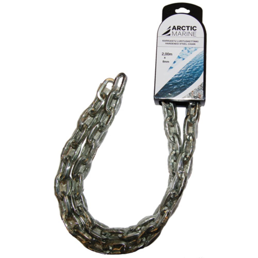 Arctic Marine låskättning härdad 8 mm 2 m plastöverdrag