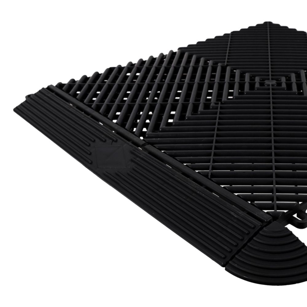AX4 lattialaatan reunapala 40 x 6 cm koukulla 4 kpl musta