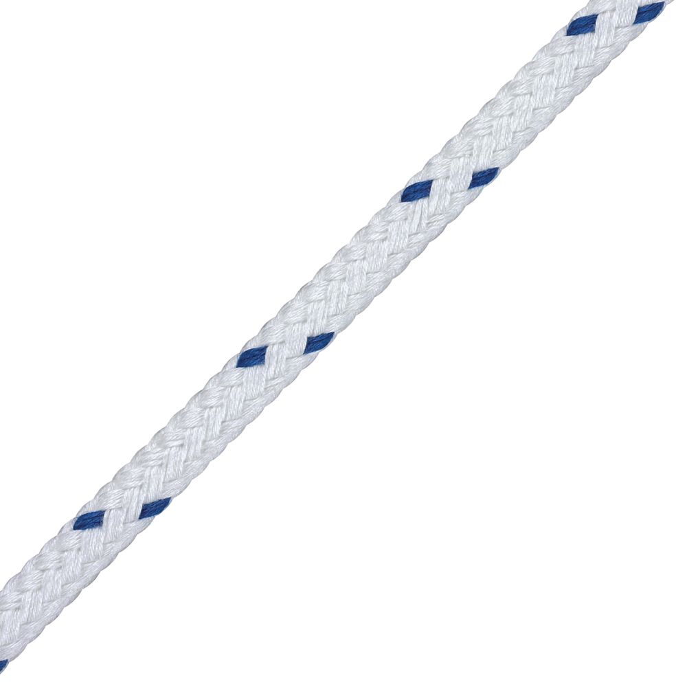 Carlmarks Standard fall- och skotlina vit-blå 10 mm 1 m